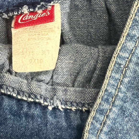 Vintage 90’s Candie’s Prairie Western Button Down Denim Maxi Midi Skirt - Picture 6 of 16